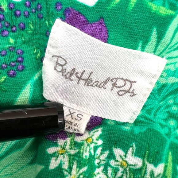 Bed Head PJs Forever Floral Classic Stretch Jersey PJ Set Green Purple Size XS - Picture 11 of 14